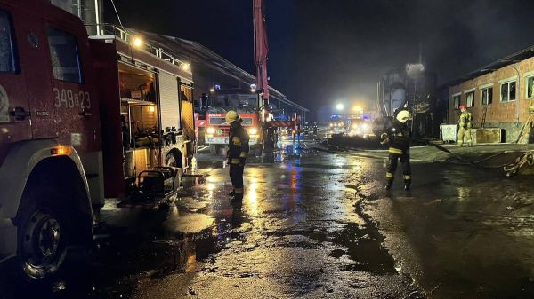 Pożar chlewni w gminie Wolbórz. Olbrzymie straty. Zginęło około 2000 prosiąt