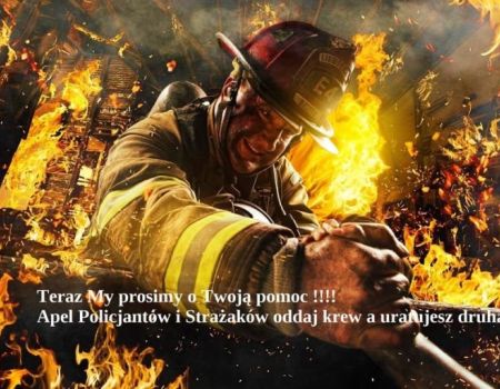 Pilnie potrzebna krew dla strażaka z gminy Czarnocin