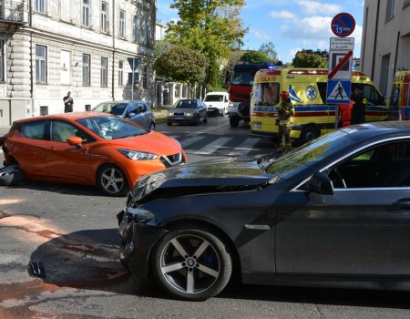 Kolizja na skrzyżowaniu Al. 3 Maja i ul. Jagiellońskiej