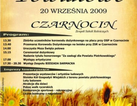 Czarnocin: Program Dożynek Powiatowych