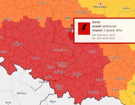 Możliwe burze w Piotrkowie i powiecie. IMiGW ostrzega