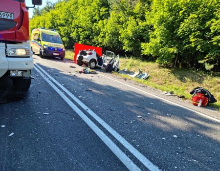 Śmiertelny wypadek na drodze Jaksonek - Sulejów