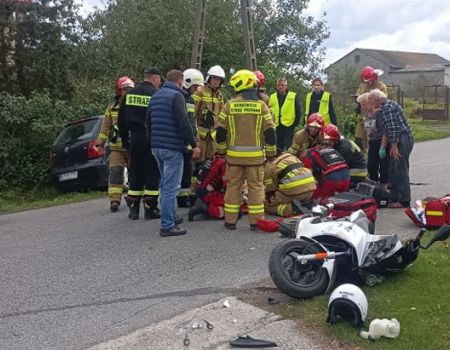 Kolejny groźny wypadek kierowcy jednośladu. Znowu interweniowało LPR