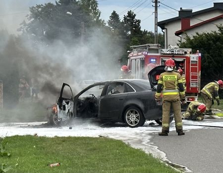 Pożar Audi na Świerczowskiej