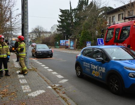 Wypadek z udziałem nauki jazdy na Narutowicza