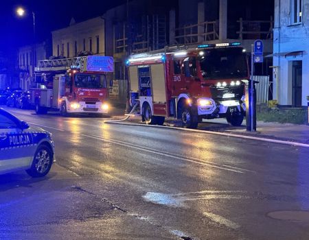 Pożar budynku na Słowackiego. Trwa dogaszanie