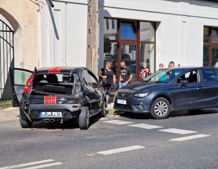 Groźnie na jednym z piotrkowskich skrzyżowań