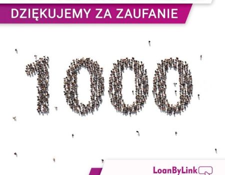 1000 aktywnych partnerów LoanByLink - Proste Raty