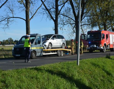 Zderzenie trzech samochodów na Łódzkiej