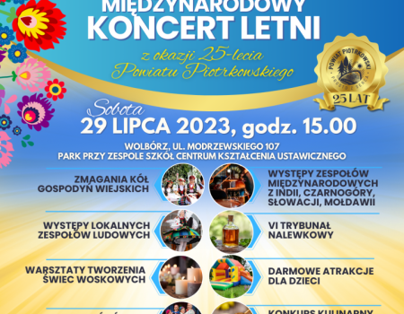 Międzynarodowy Koncert Letni „Powiat folklorem malowany”.