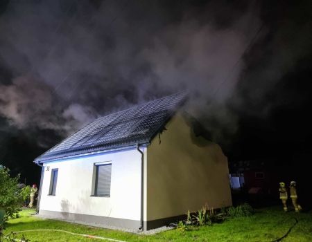 Pożar domu w gminie Aleksandrów