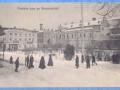 Plac Bernardyski (dzi plac Kociuszki) spowity niegiem, przeom XIX i XX wieku.