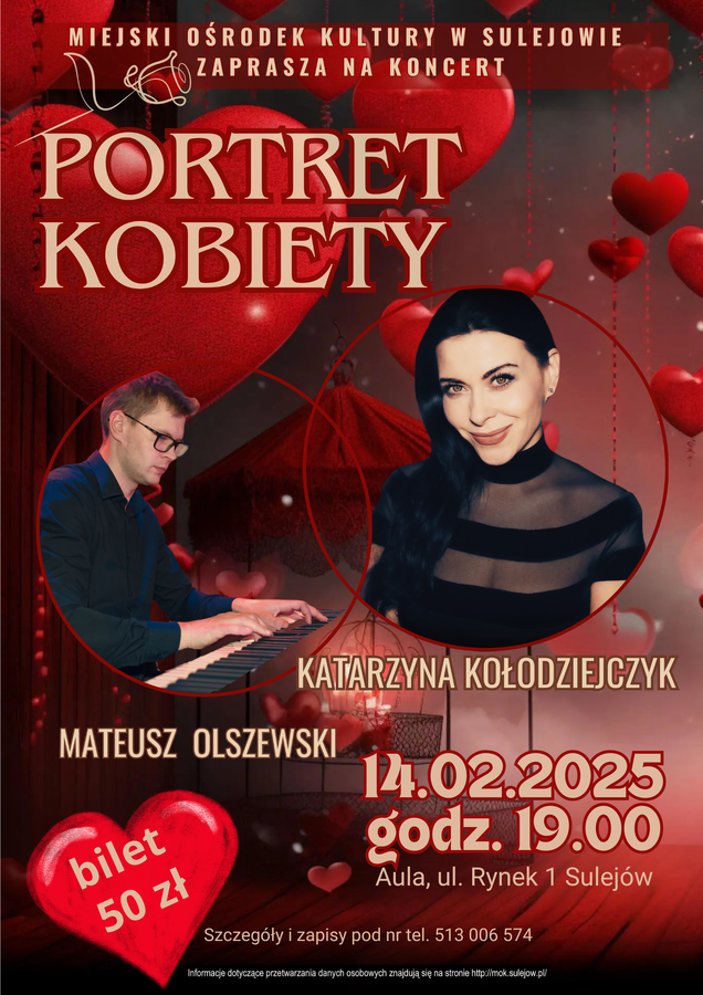 MOK w Sulejowie serdecznie zaprasza koncert walentynkowy pt. 