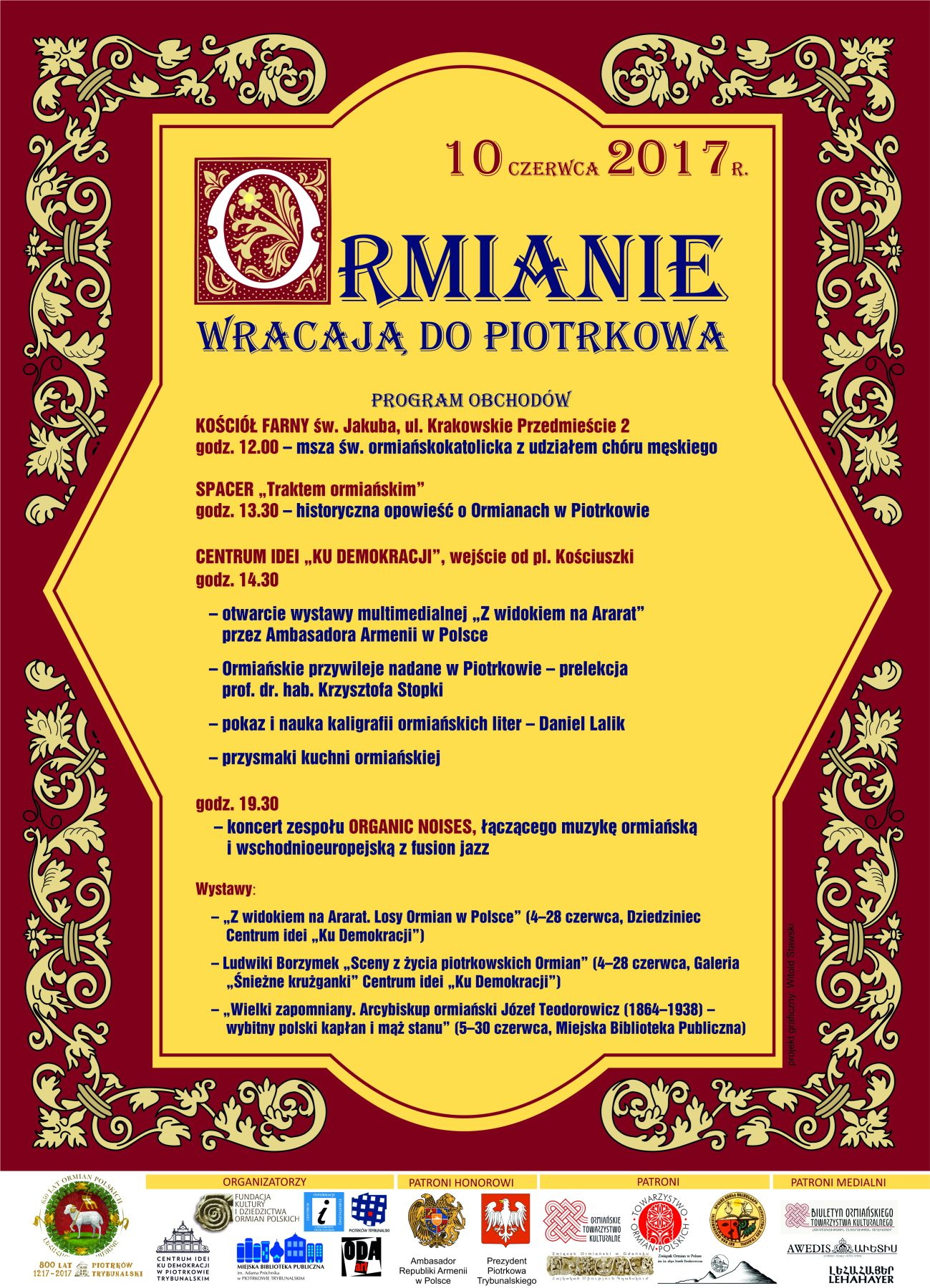 650-lecie diaspory ormiaskiej w Polsce. Obchody w Piotrkowie