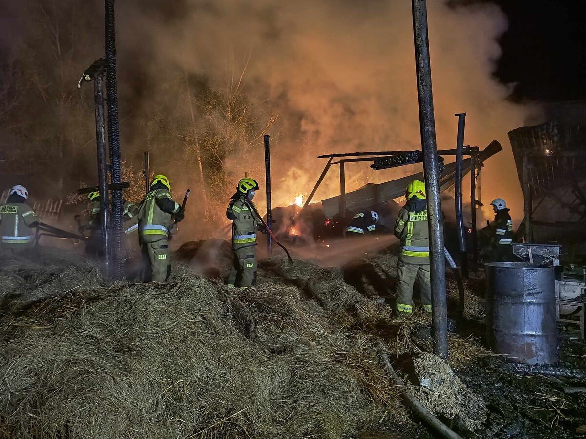 Pożar budynków gospodarczych w Kłudzicach. Czy to było podpalenie?