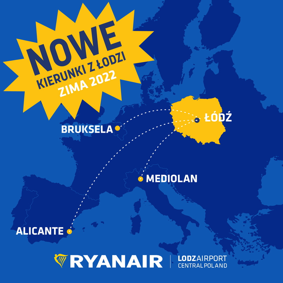 Z dzkiego lotniska do Alicante, Mediolanu i Brukseli
