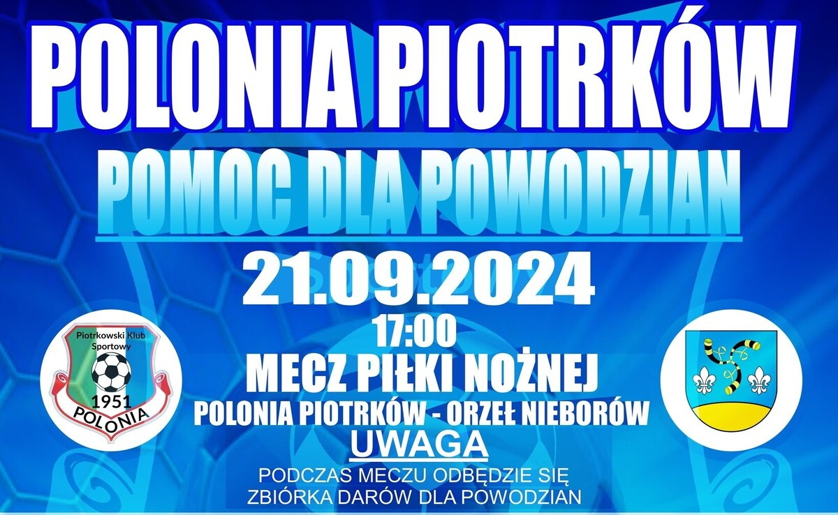 Piotrkowska Polonia take pomaga powodzianom