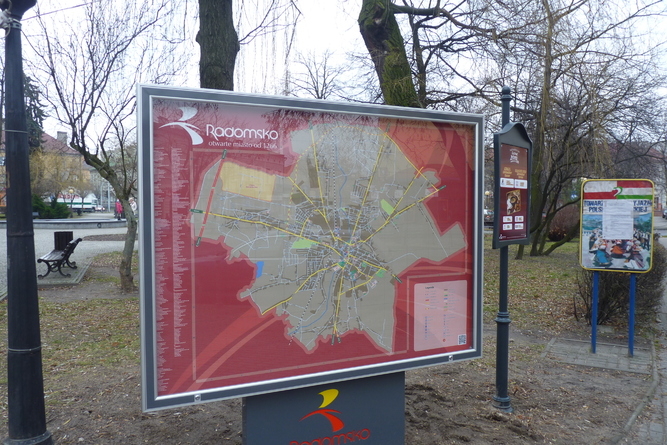 Radomsko: Tablice z planem miasta